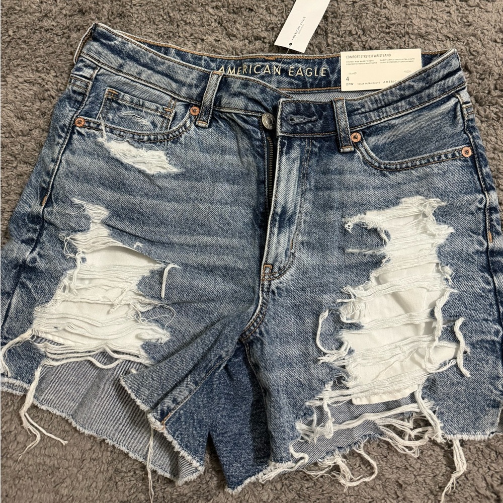 brand new, never worn american eagle denim jean shorts with tags still on